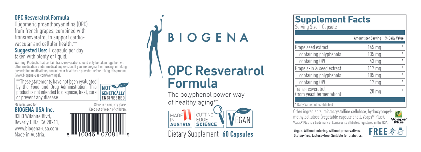 OPC Resveratrol Formula 60 vegcaps