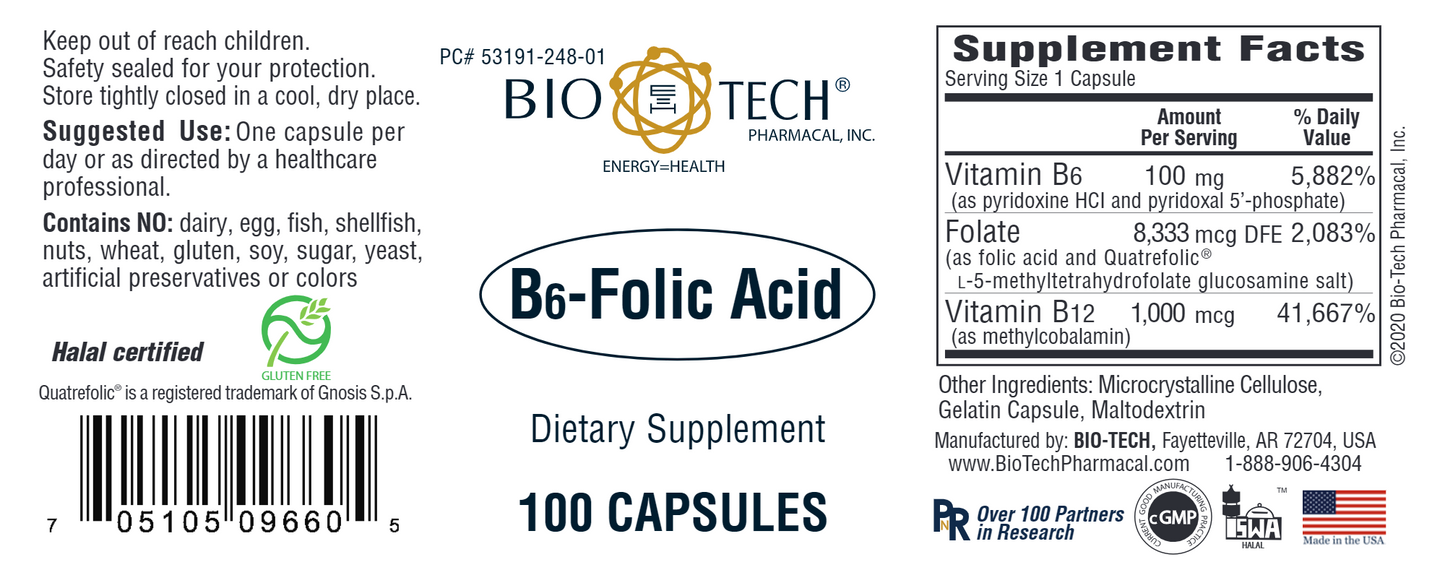 B6 Folic Acid 100 caps