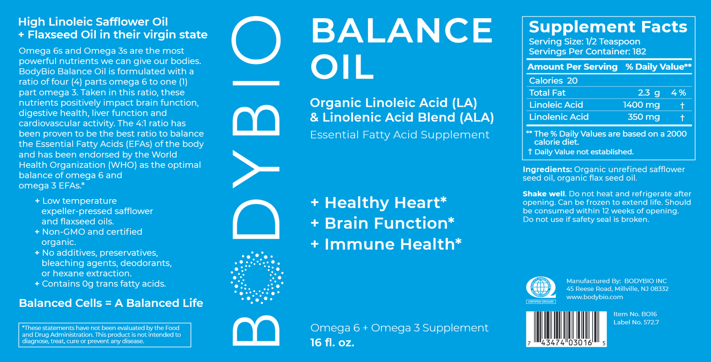 BodyBio Balance Oil 16 fl oz