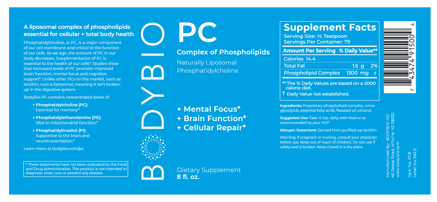 BodyBio PC 1500 mg 8 oz