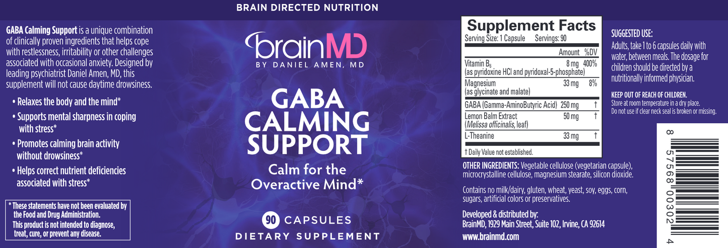 GABA Calming Support 90 caps