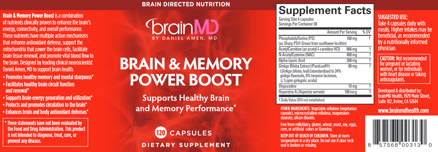 Brain and Memory Power Boost 120 caps