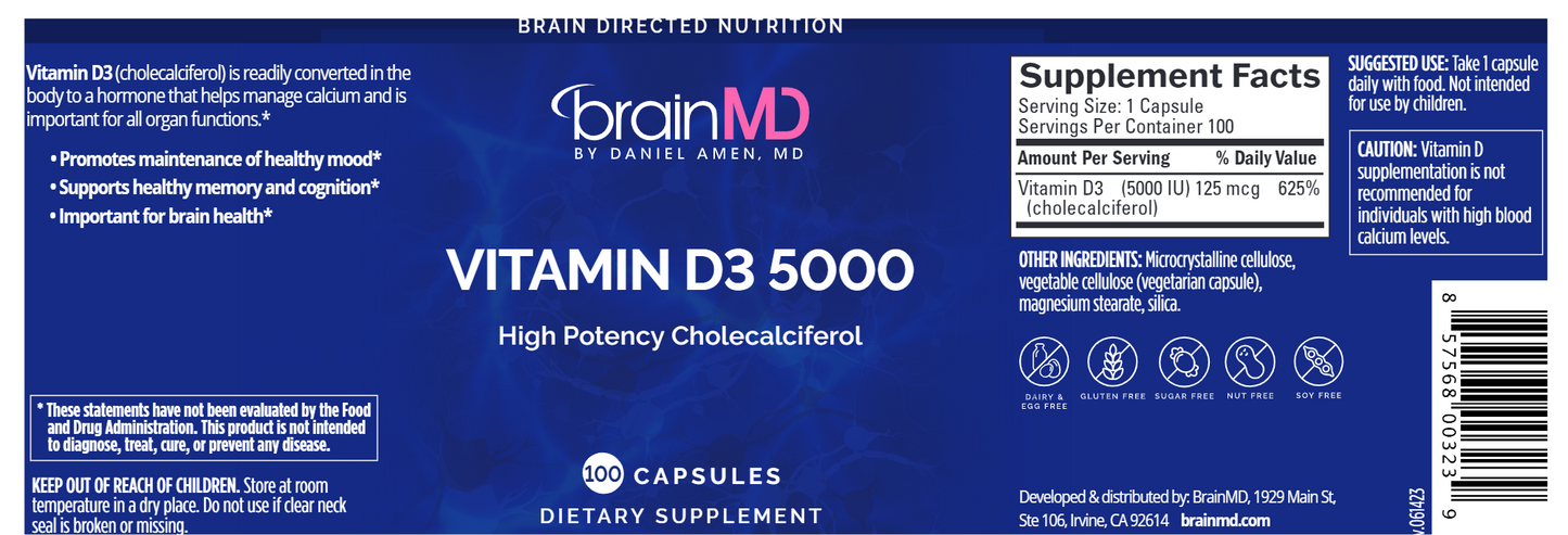 Vitamin D3 5000 100 softgels