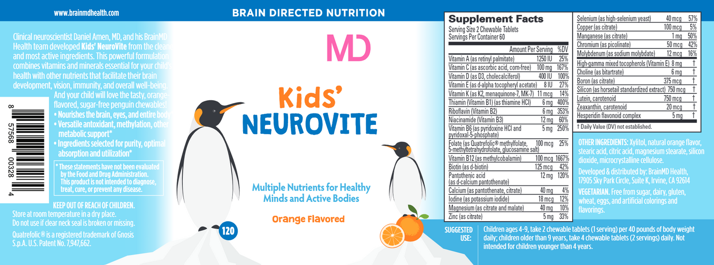 Kids' NeuroVite Orange 120 chews