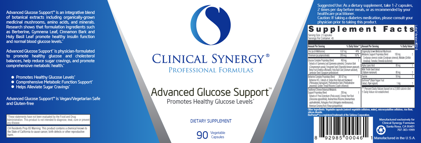 Advanced Glucose Support 90 vegcaps