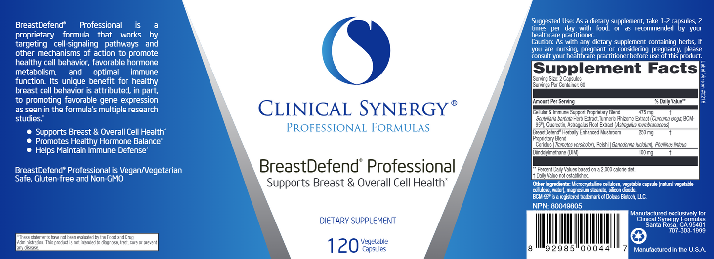 BreastDefend Professional 120 vegcaps