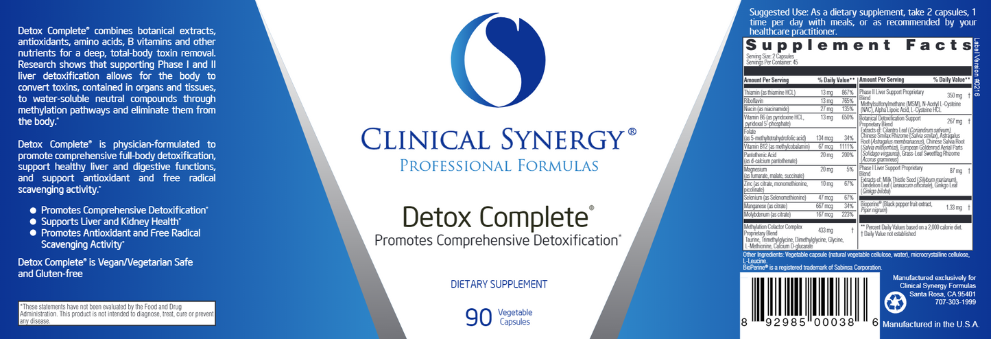 Detox Complete® 90 caps