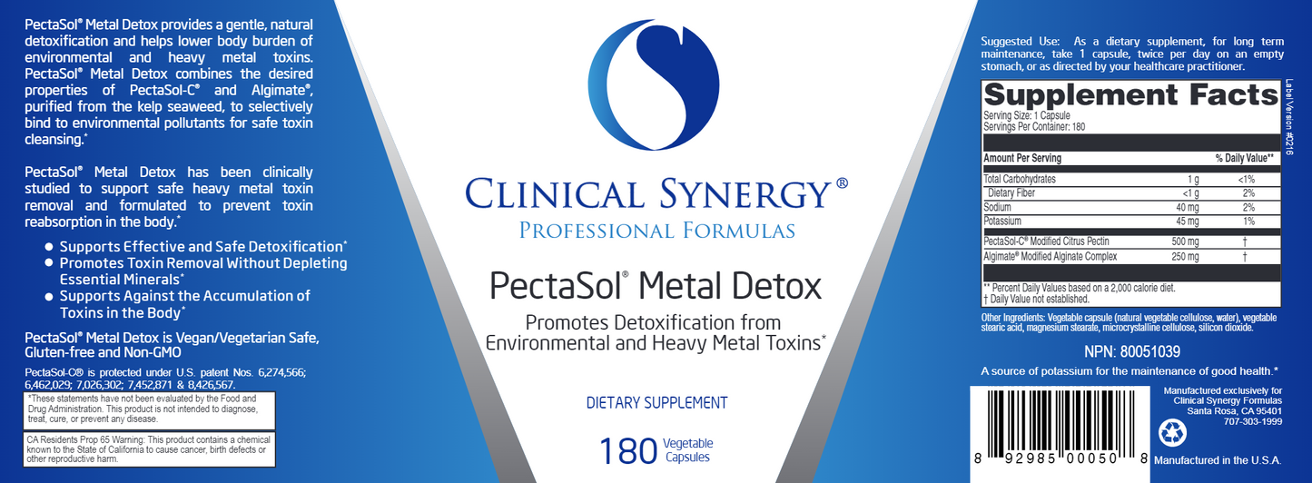 PectaSol® Metal Detox  180 vegcaps