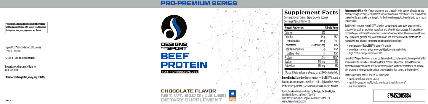 Beef Protein Chocolate 1.8 lbs