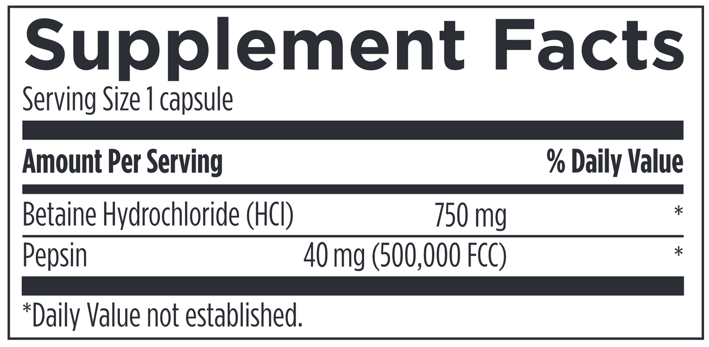 Betaine HCL 120 caps