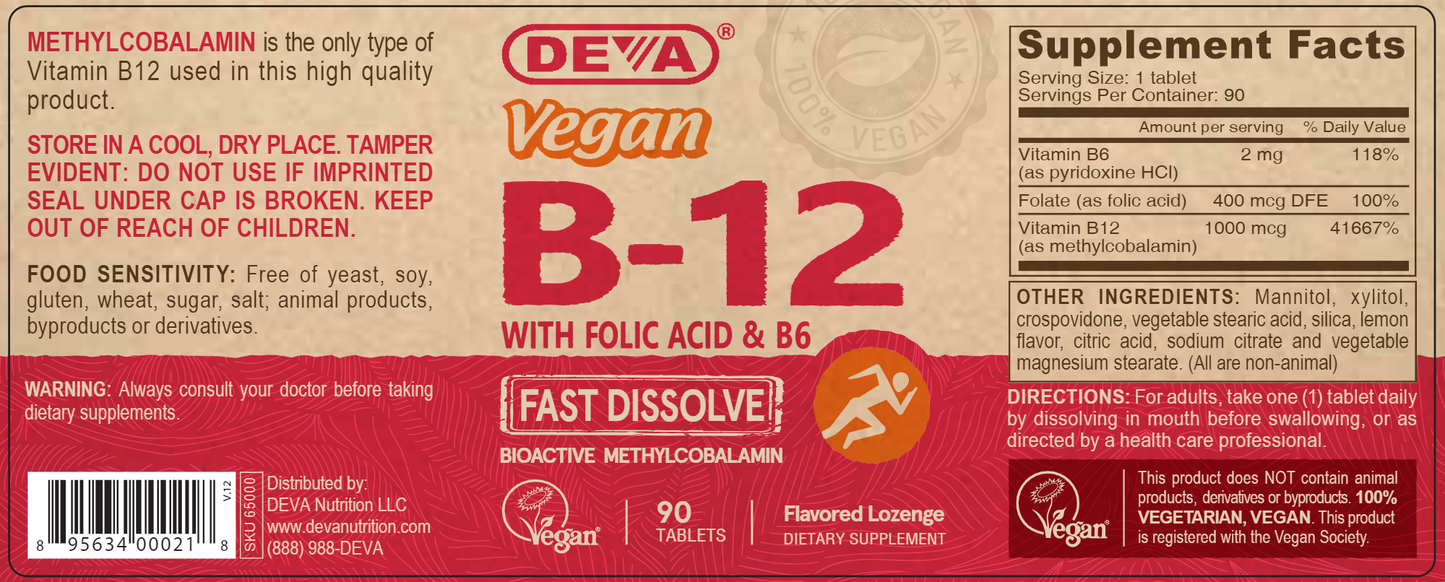 Vegan B12 90 tabs