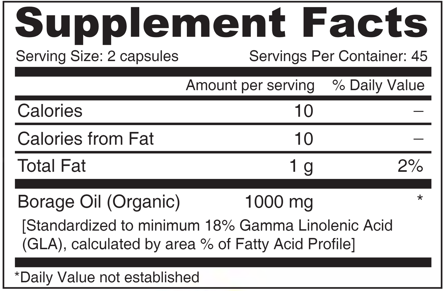 Vegan Borage Oil 500 mg 90 vcaps