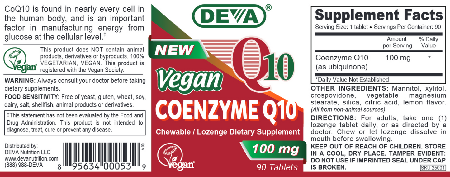 Vegan Coenzyme Q10 100 mg 90 tabs