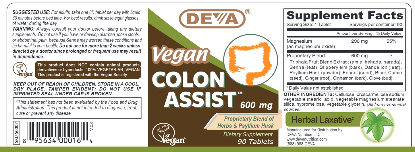 Vegan Colon Assist 90 tabs