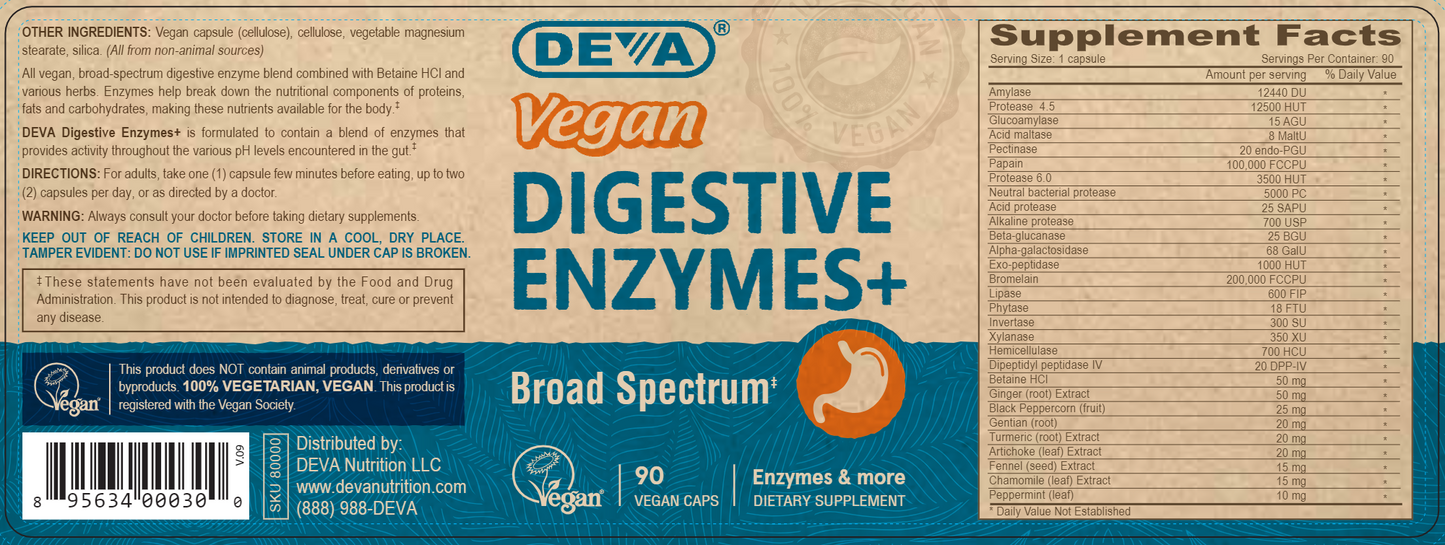 Vegan Digestive Support 90 vcaps