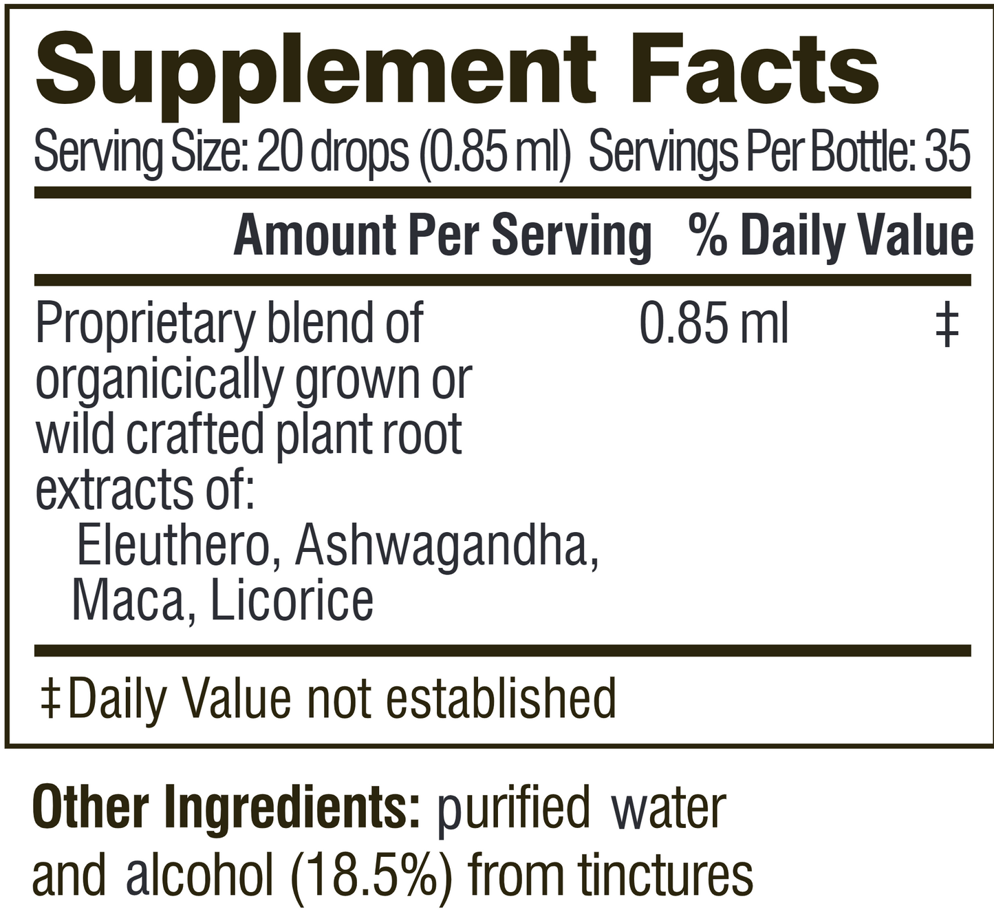 Herbal Adrenal Support Formula 1 oz