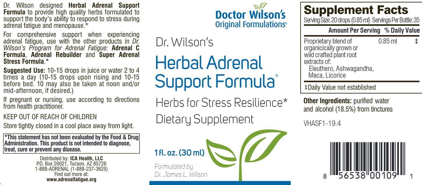 Herbal Adrenal Support Formula 1 oz