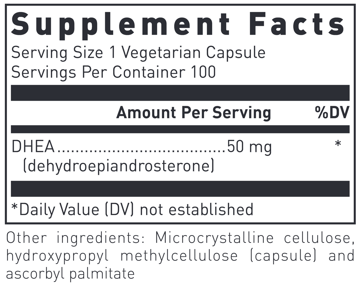 DHEA 50 mg 100 vegcaps