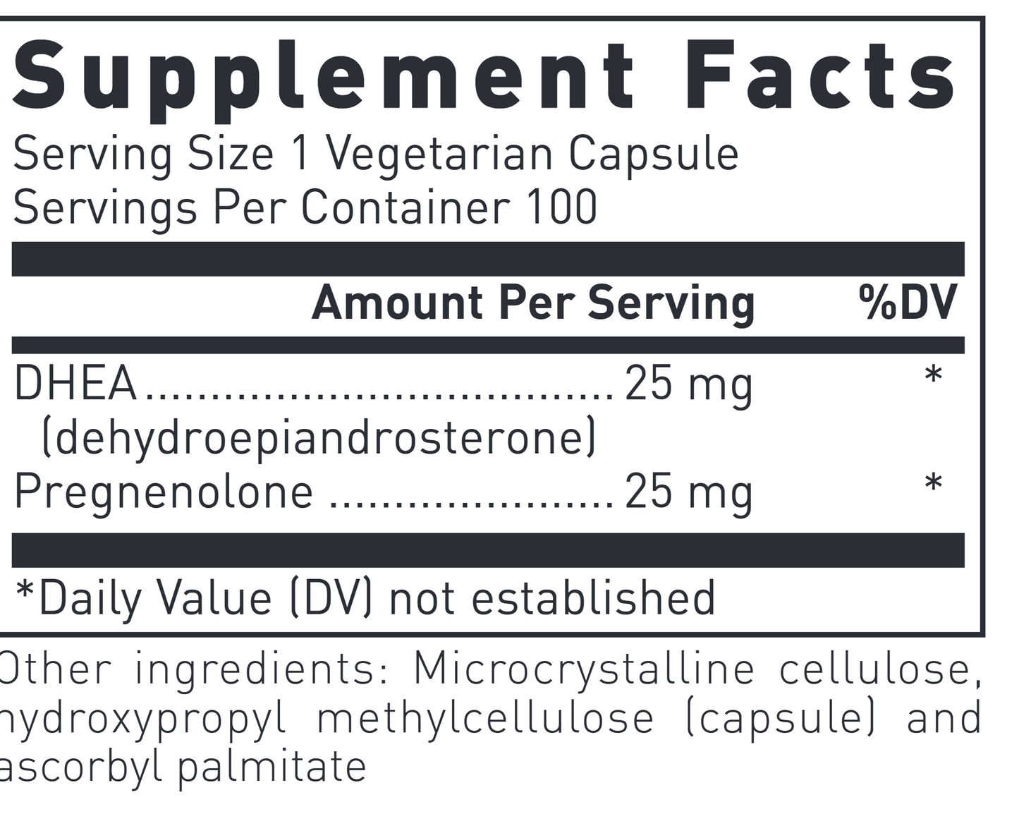 DHEA Plus 25 mg 100 caps