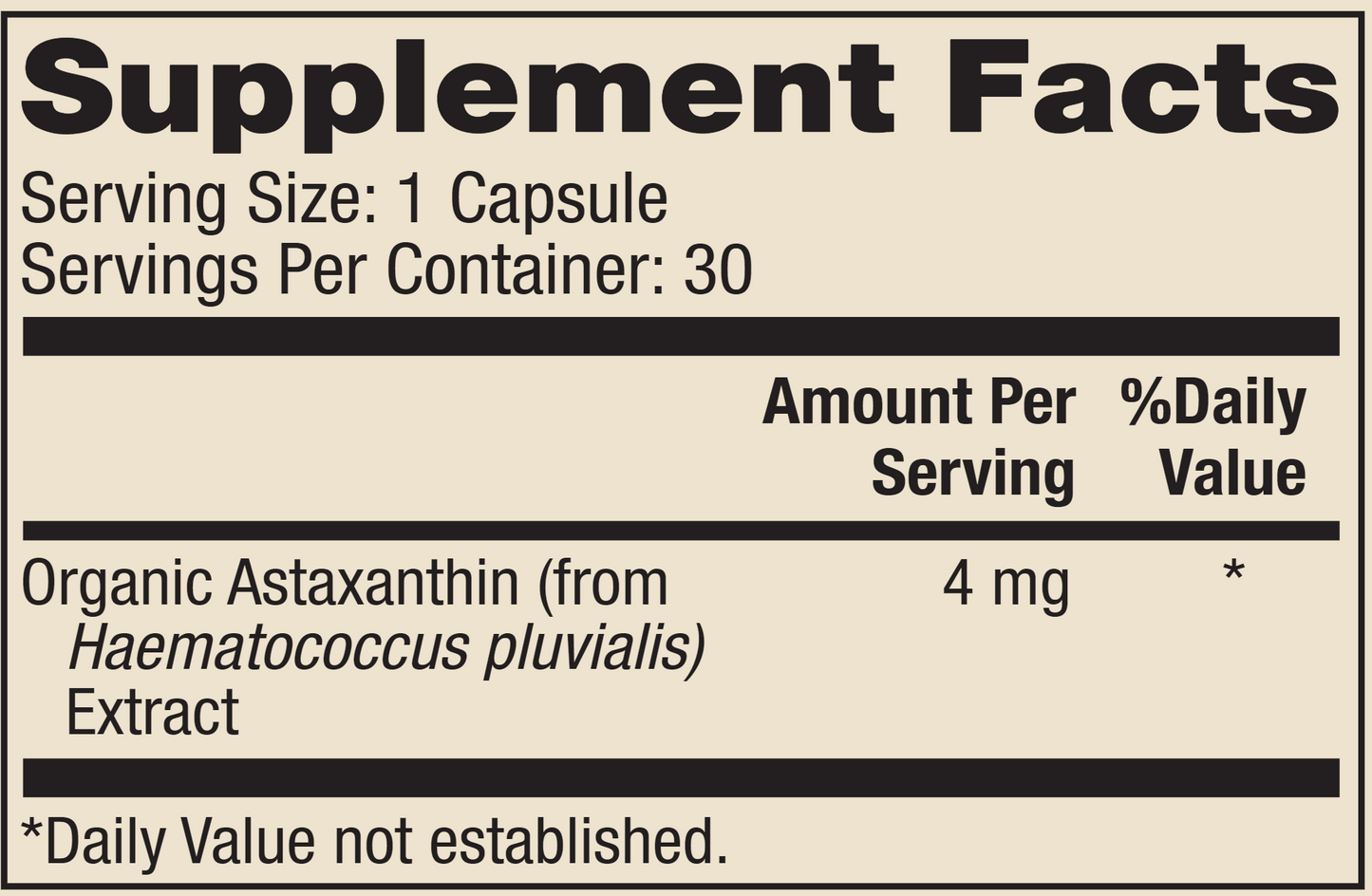 Astaxanthin 30 caps