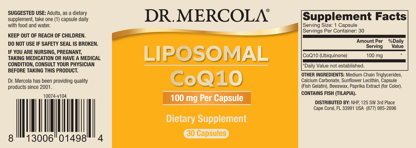 Liposomal COQ10 30 licaps