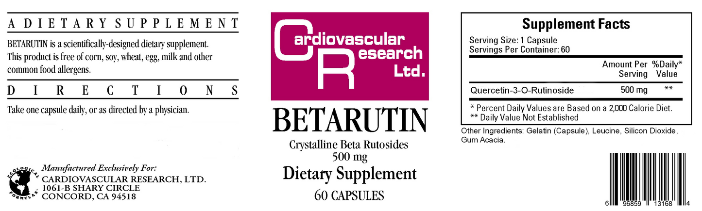 Betarutin 500 mg 60 caps