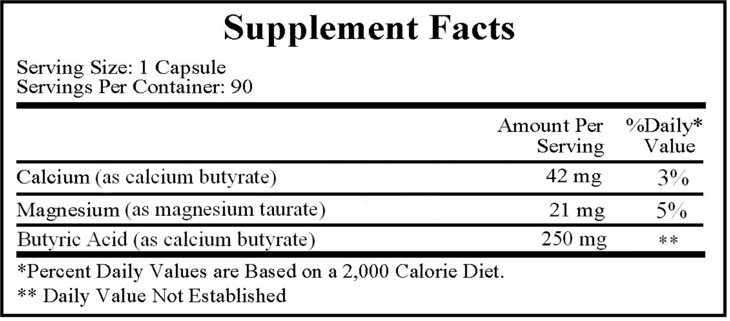 Butyric Acid 2:1 Ratio 90 caps