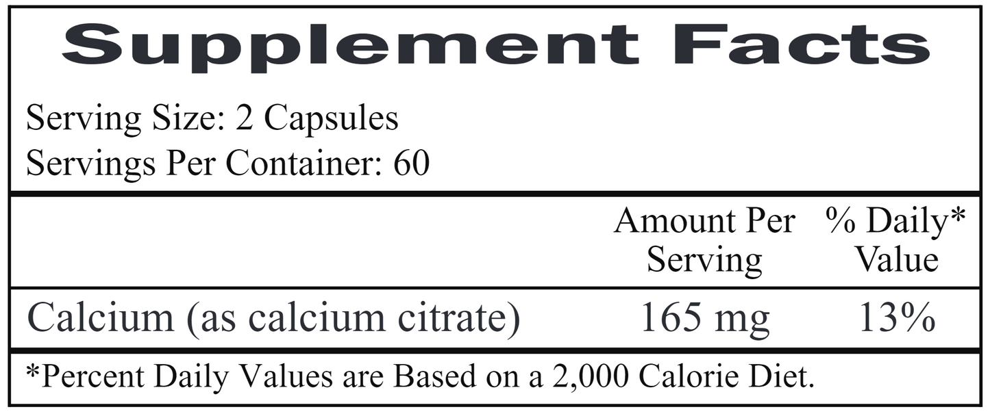 Calcium Citrate 165 mg 120 caps