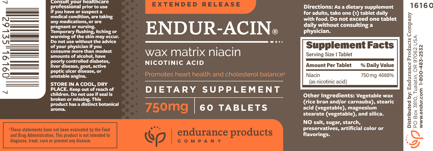 Endur-Acin ER 750mg 60 tabs