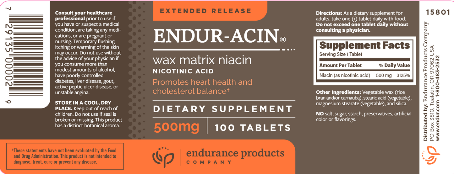 Endur-Acin ER 500mg 100 tabs