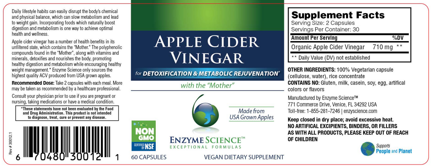 Apple Cider Vinegar 60 vegcaps