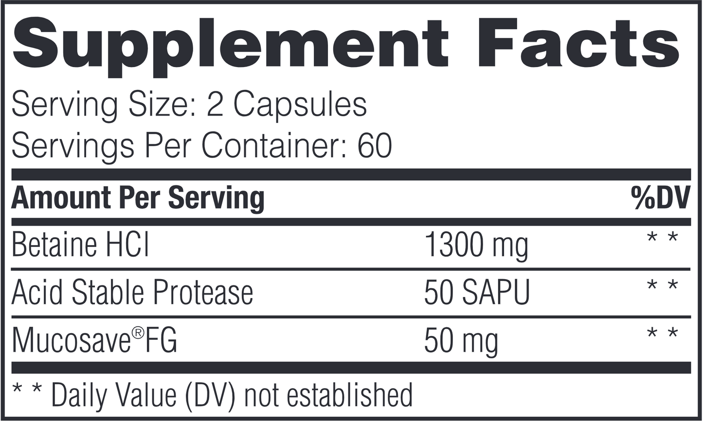 Betaine HCl 120 vegcaps