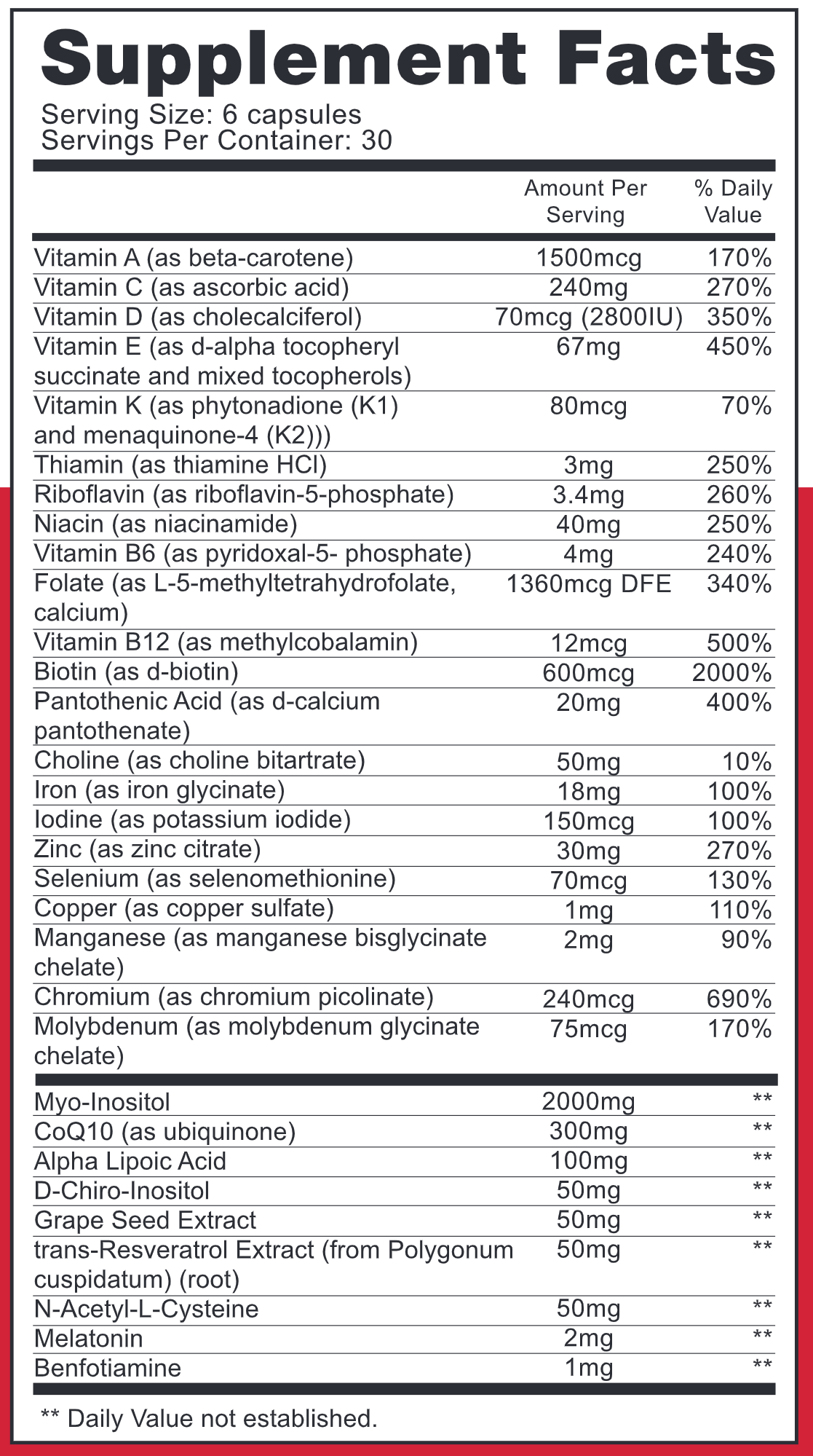 FH PRO for Women - Fertility Supplement 180 caps