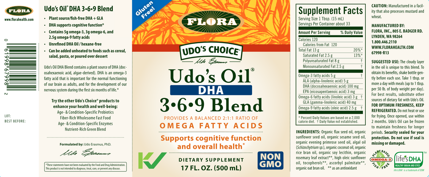 Udo's Choice DHA Oil Blend 17 oz