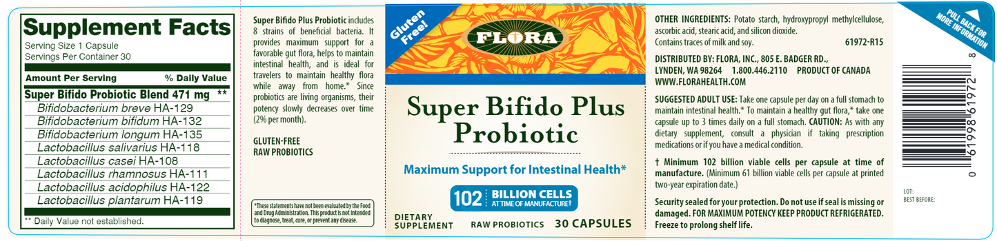 Super Bifido Plus Probiotic 30 caps