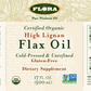 High Lignan Flax Oil Certified Org 17 oz