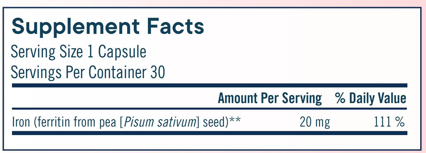 Ferritin+ Plant-based Ferritin Iron 30 caps