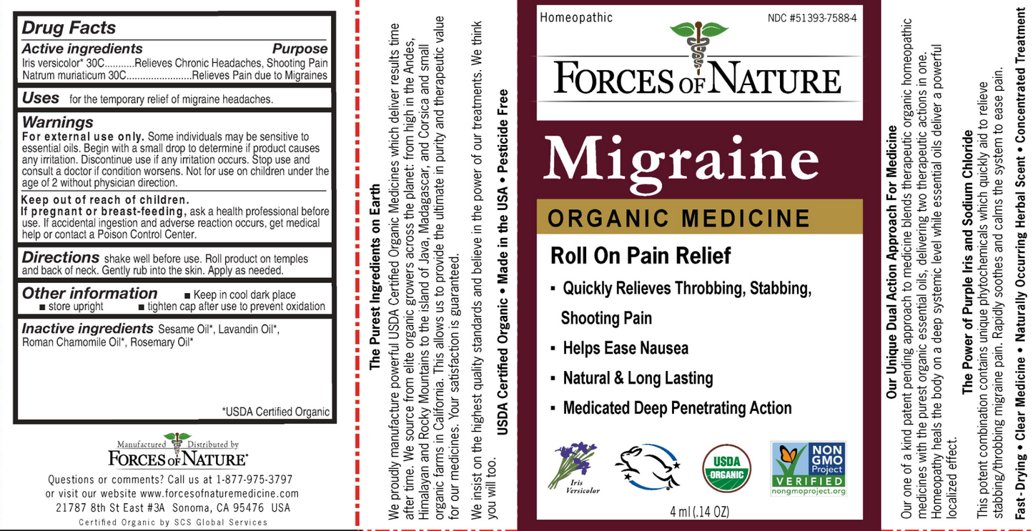 Migraine Pain Organic .14 fl oz