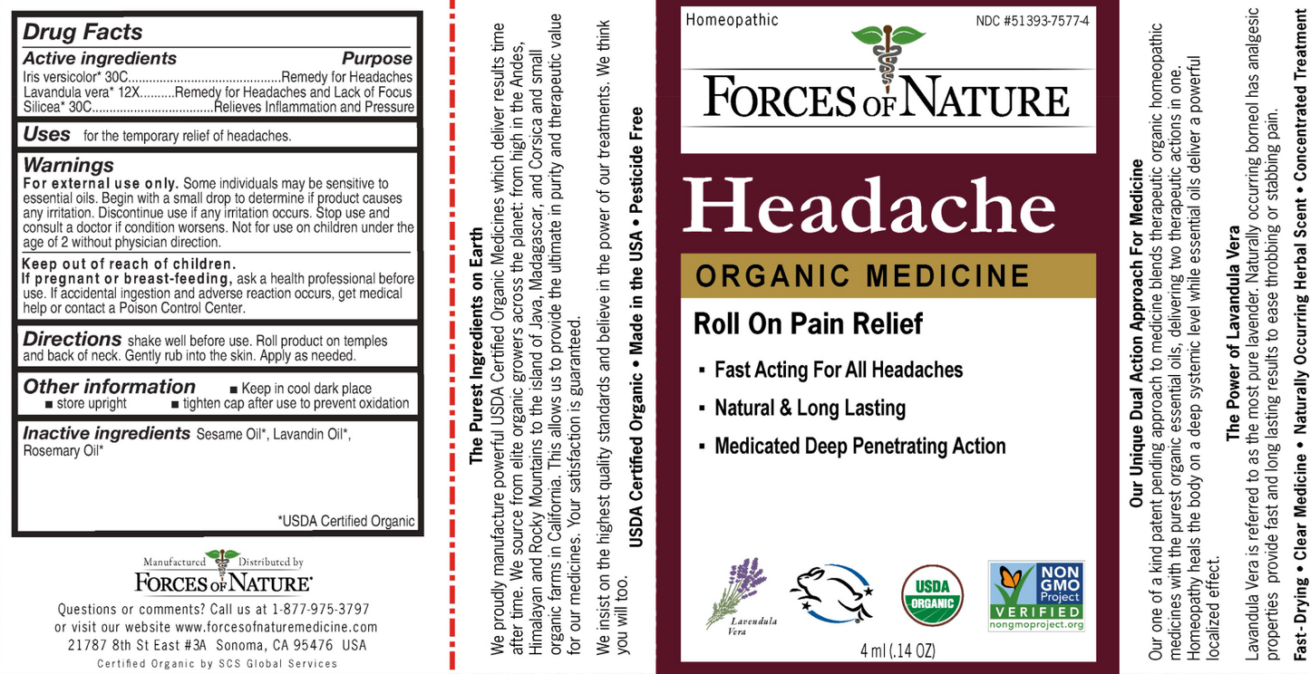 Headache Organic .14 oz