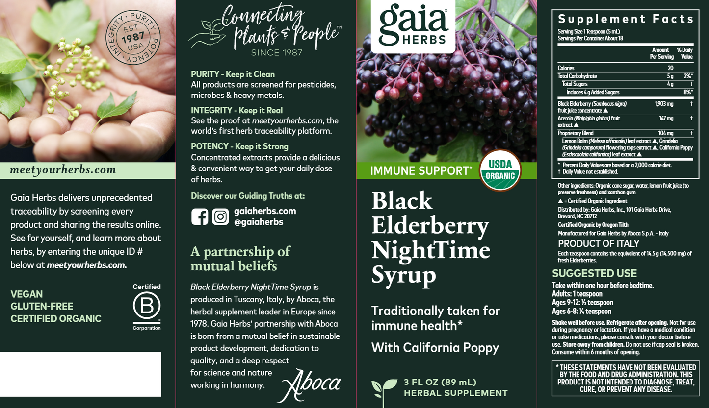 Black Elderberry Nighttime Syrup 3 fl oz