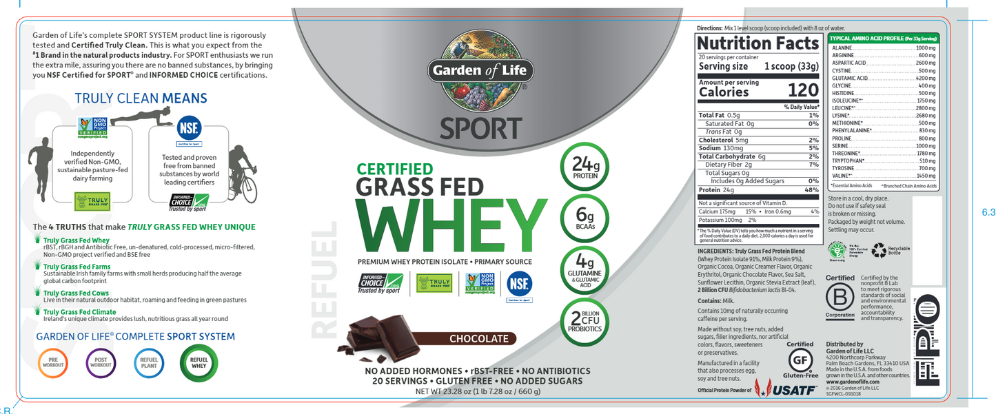 Sport Cert Whey Protein Choc 20 serv