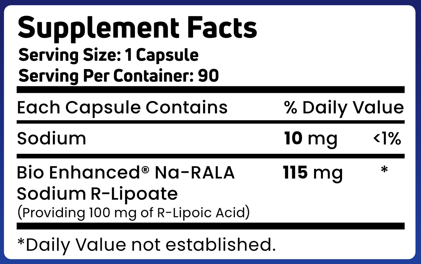 R-Lipoic Acid 90 vegcaps