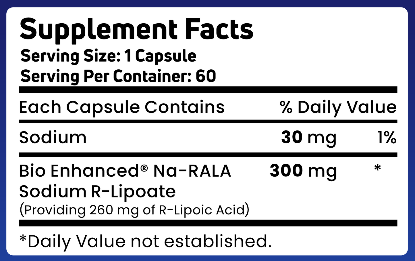 R-Lipoic Acid 300 mg 60 vegcaps