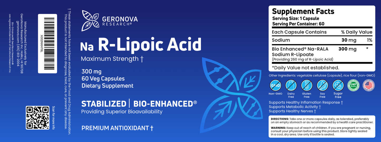 R-Lipoic Acid 300 mg 60 vegcaps