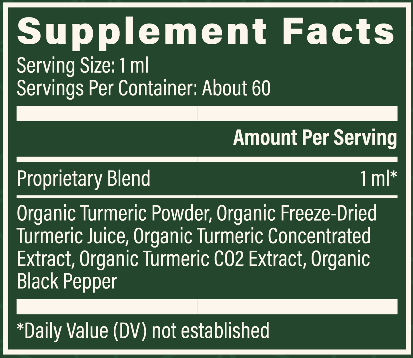 Turmeric Raw Herbal Extract 2 oz liquid