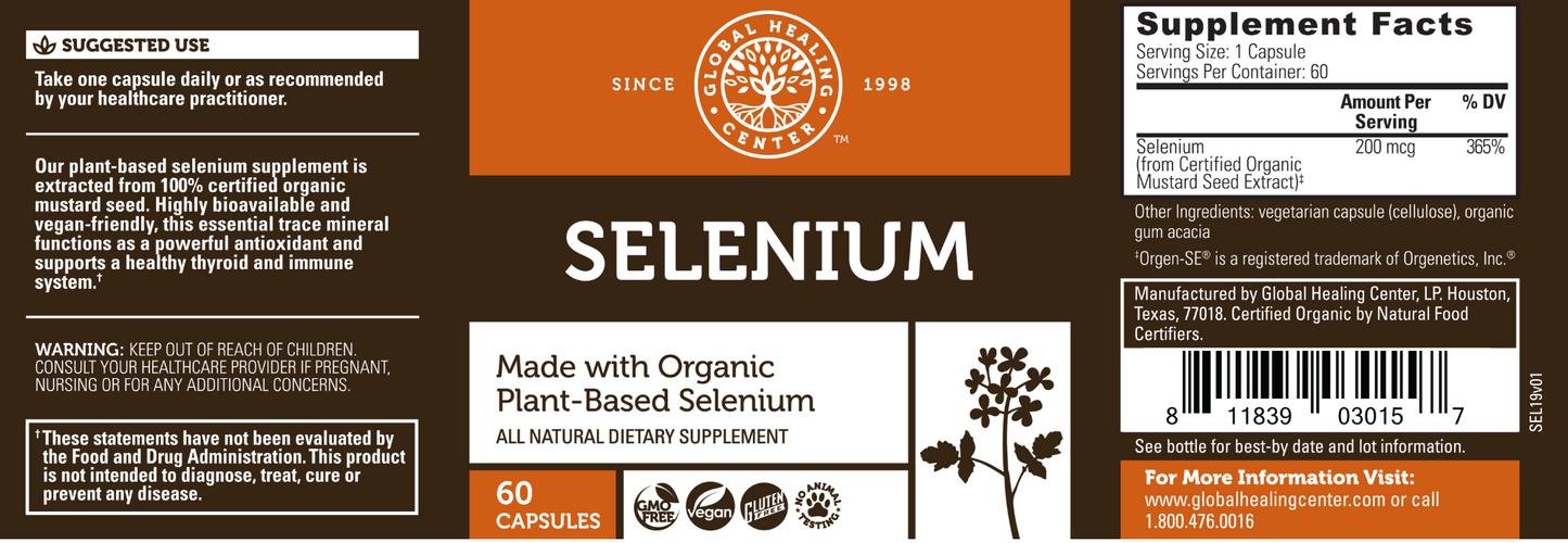 Plant-Based Selenium 60 capsules