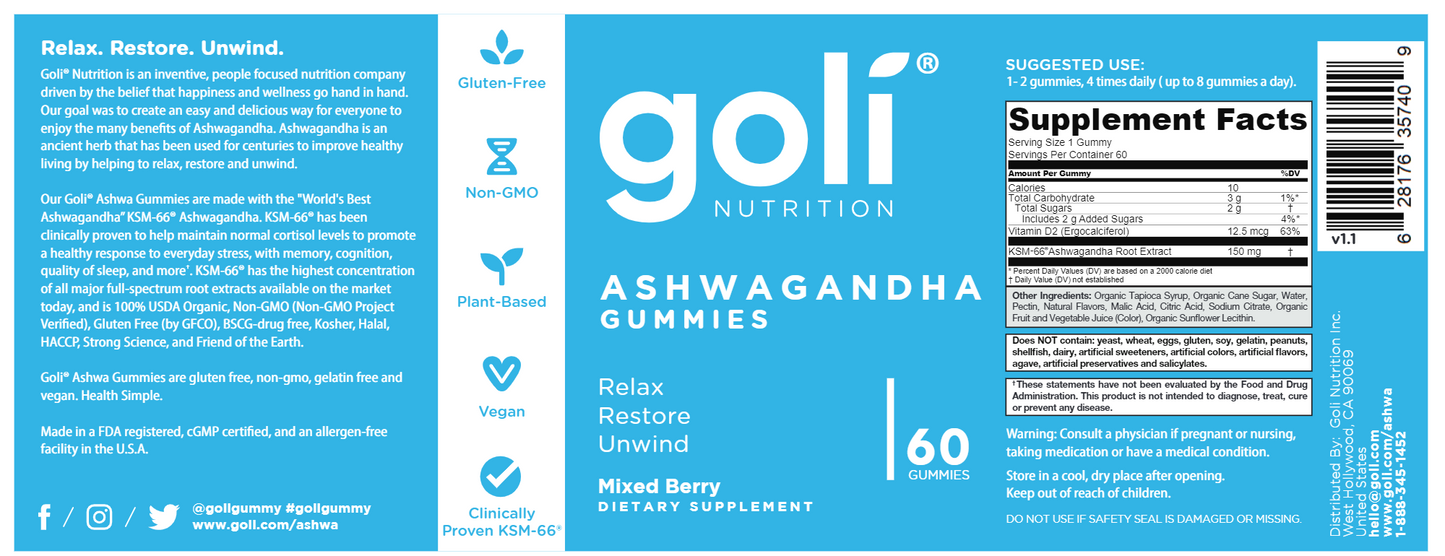 Ashwagandha Gummies 60 ct