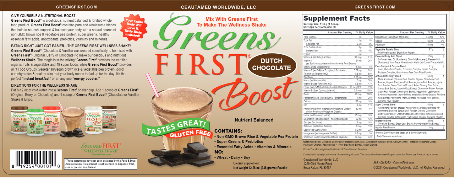 Green First Boost Dutch Choc 12.28 oz