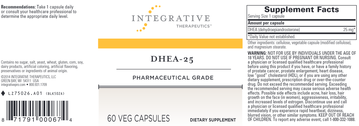 DHEA-25 60 vegcaps