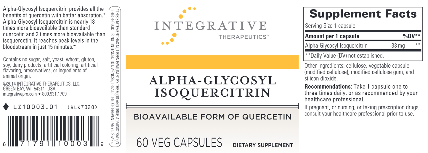 Alpha-Glycosyl Isoquercitrin 60 vegcaps